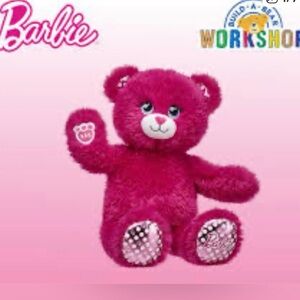 Barbie Build A Bear Pink Sparkly 18” Plush Bear